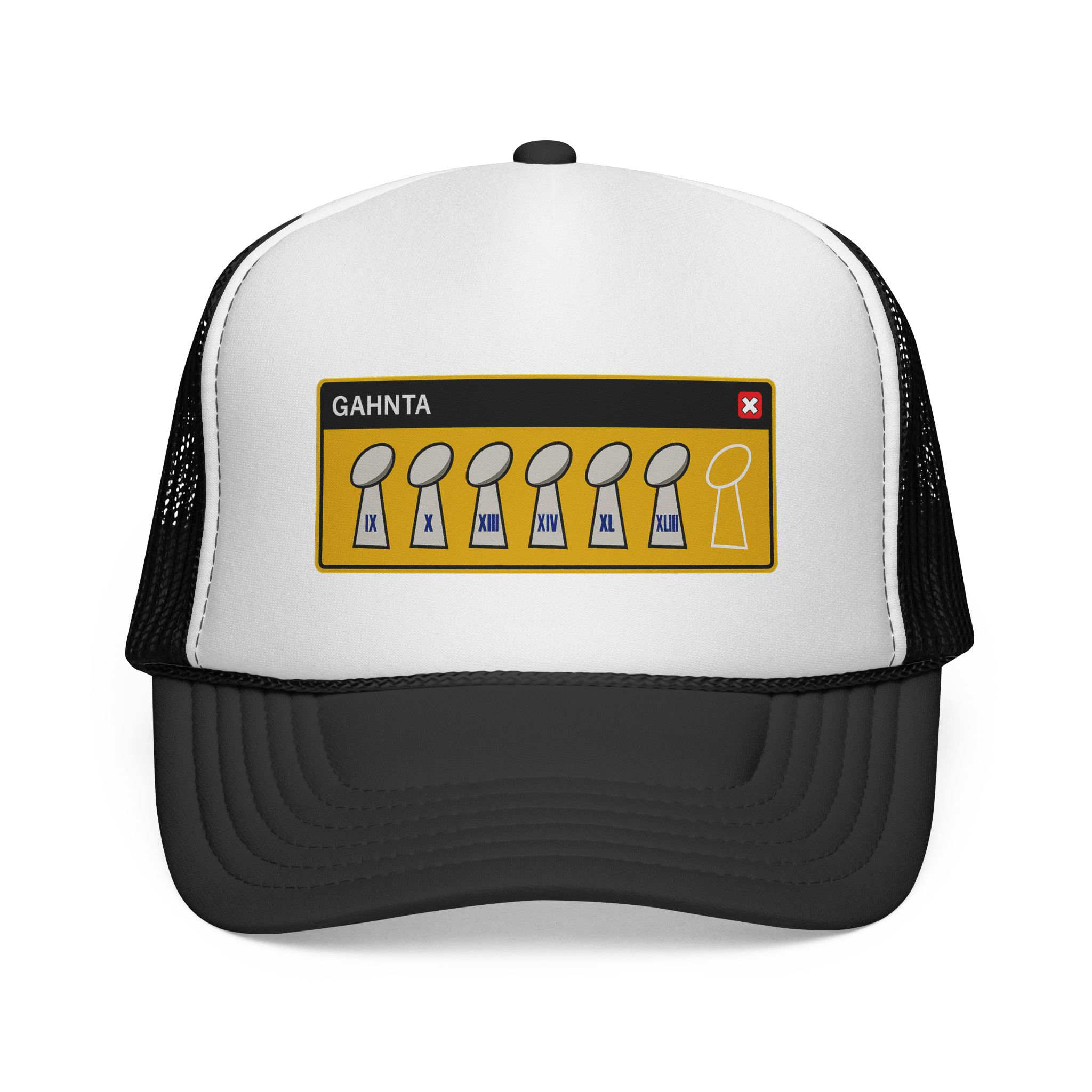 GAHNTA WARNING Trucker Cap with bold Pittsburgh Warning logo