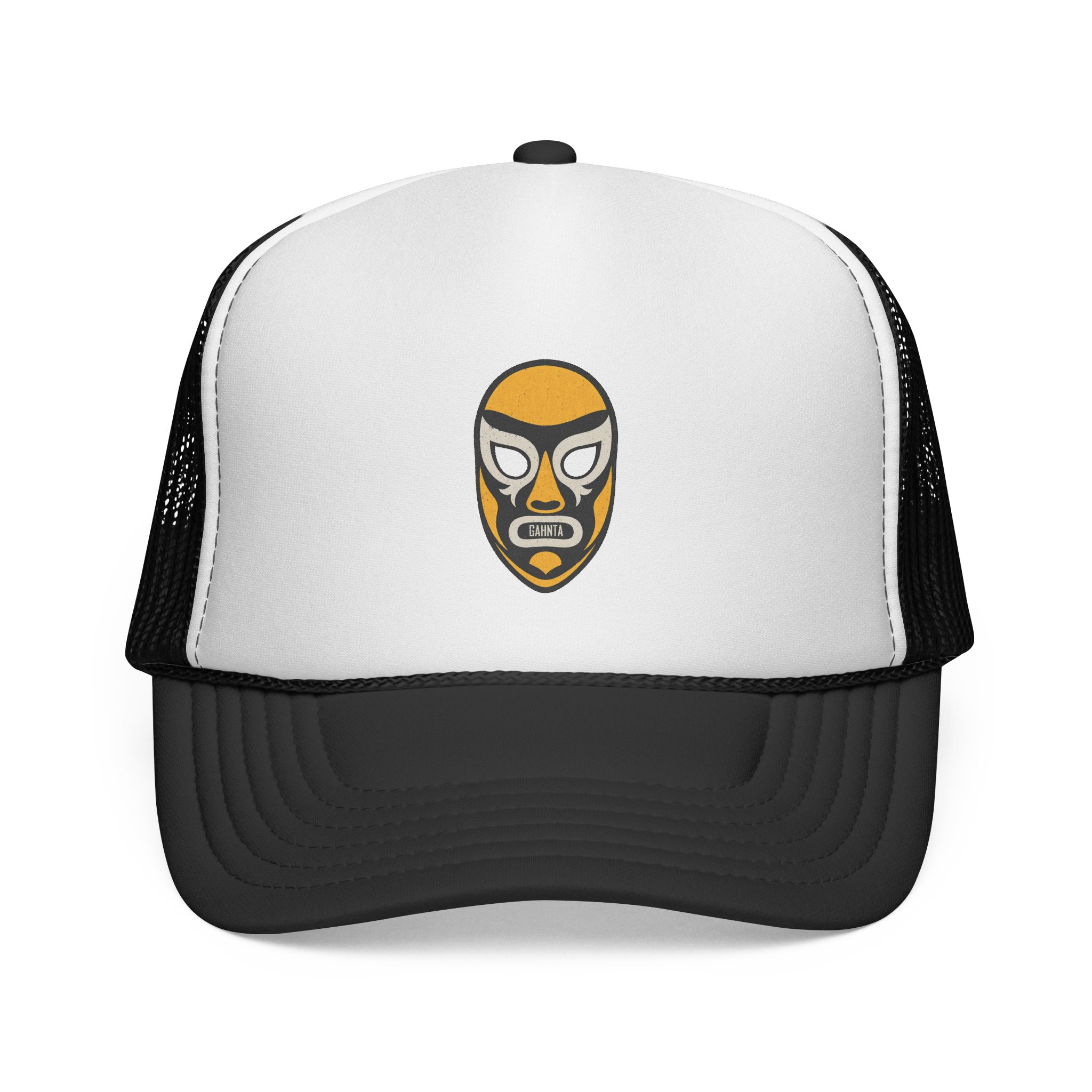 GAHNTA Luchador Mask Trucker Cap with bold Pittsburgh Luchador Mask logo
