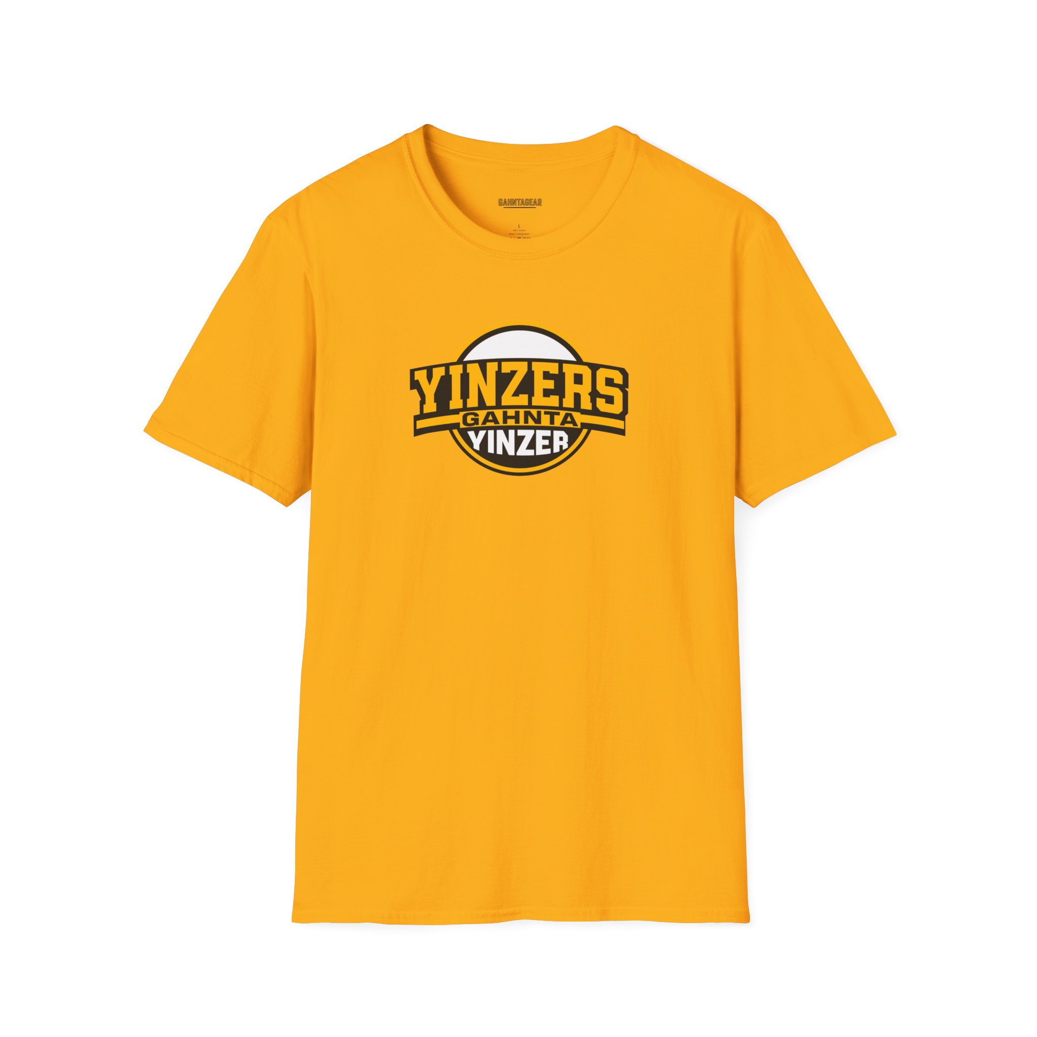 Yinzers GAHNTA yinzer Classic Tee with bold Pittsburgh Yinzer lettering