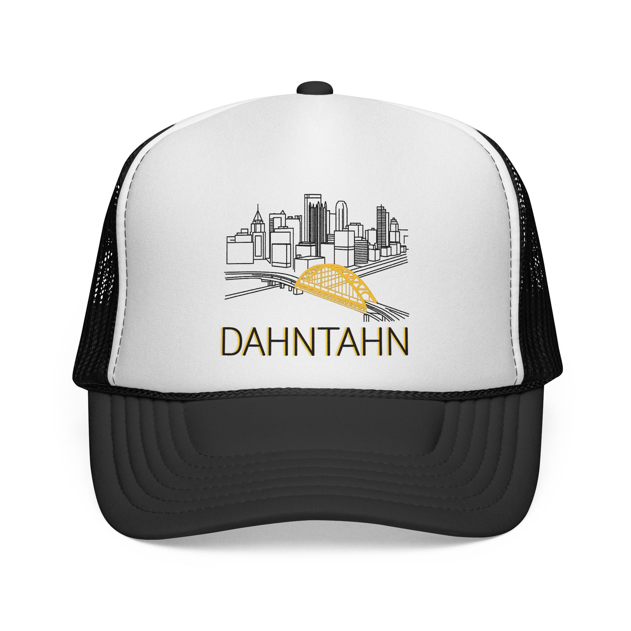 DAHNTAHN Skyline Trucker Cap with bold Pittsburgh Skyline logo